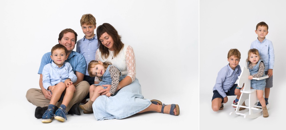 Gezinsshoot van familie Souverijns in de studio en tuin van Imagenti in Herent.